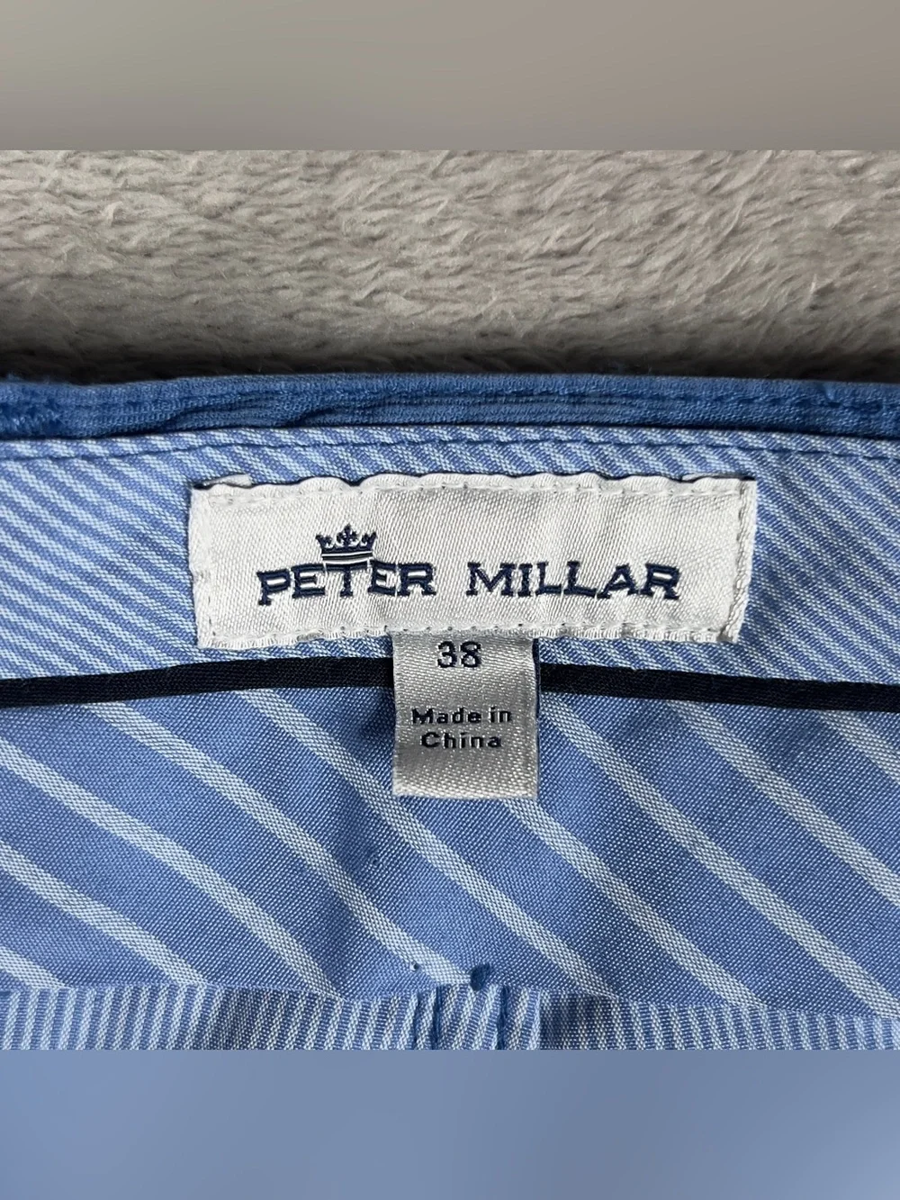 Peter Millar Soft Touch Bedford Corduroy Pants Men's 38x34 Blue Stretch Golf NWT